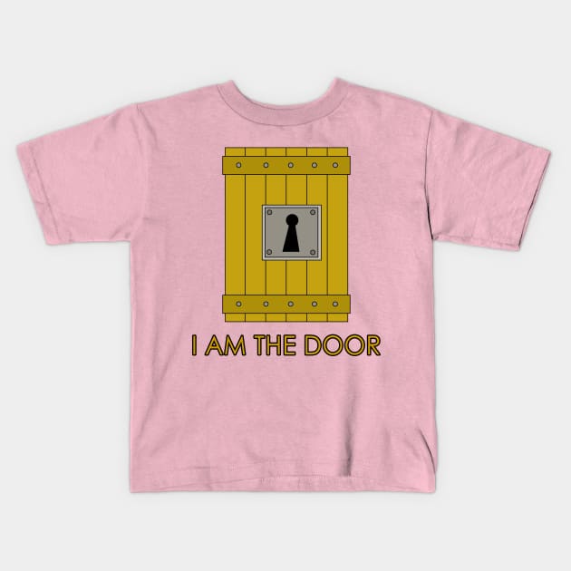 Door - Wooden Board Kids T-Shirt by WarrenDMS